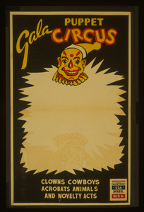 Gala Puppet Circus Clowns, Cowboys, Acrobats, Animals, And Novelty Acts. Image