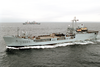 The Royal Fleet Auxiliary, Landing Ship Logistic Rfa Sir Galahad (l 3005) Underway In The Arabian Gulf Image