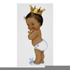 African American Baby Shower Clipart Image