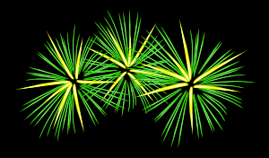 Green And Yellow Fireworks Clip Art