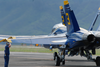 Baus Navy N H Two Blue Angels Jets Taxi Down The Runway Prior To Takeoff During The Blues On The Bay Air Show At Marine Corps Base Hawaii Image