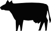 Cow Silhouette 2 Clip Art
