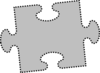 Gray Jigsaw Puzzle Piece Clip Art