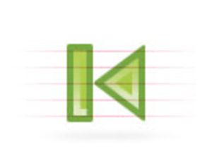 Skip Backward Green Image