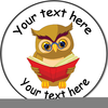 Owl Reading A Book Clipart Image