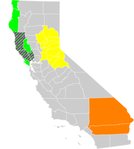 California Economic Region County Map Clip Art