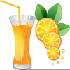 Glass Of Orange Juice Clipart Image