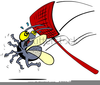 Swatting Flying Bugs Clipart Image