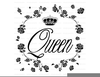 Black And White Princess Crown Clipart Image