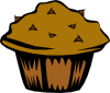 Double Chocolate Muffin Clip Art