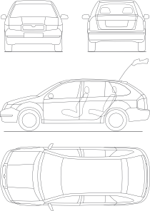 Skoda Fabia Combi Clip Art At Clker Com Vector Clip Art Online Royalty Free Public Domain