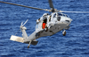 N Mh-60s Knighthawk Helicopter Assigned To The  Providers  Of Helicopter Composite Squadron Five (hc-5) Slows Down For A Landing On The Flight Deck Of The Military Sealift Command Ship Usns Concord (t-afs 5) Image