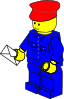 Lego Town Postman Clip Art