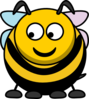 Bee Looking Left-down Clip Art