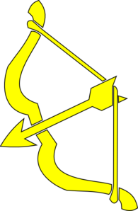 Yellow Bow N Arrow Clip Art