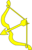 Yellow Bow N Arrow Clip Art