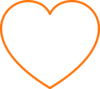 Orange Heart Clip Art