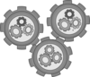 Cogs Meshed Simple Clip Art