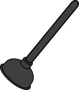 Gray Toilet Plunger Clip Art