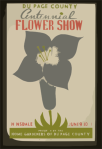 Du Page County Centennial Flower Show  / Presented By The Home Gardeners Of Du Page County, Hinsdale, June 9-10-11. Clip Art