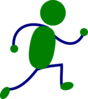 Running Figure Green Clip Art