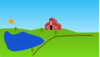 Farm With Lake Clip Art