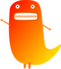 Red And Orange Ghost Clip Art