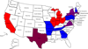 Us Color Map With State Names Clip Art