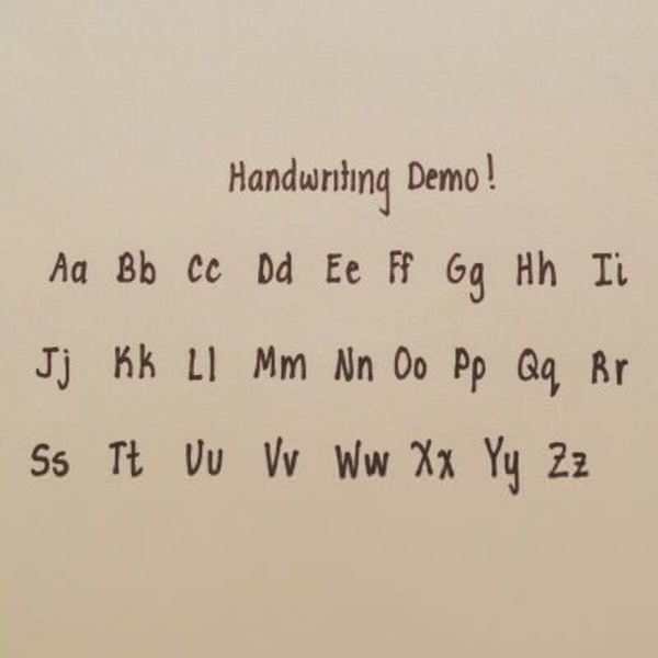 Neat Print Handwriting Alphabet