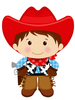 Cowboy And Kid Clipart Image
