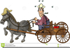 Horse Drawn Wagon Clipart Image