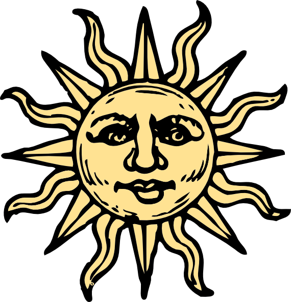 Sun Woodcut Clip Art at Clker.com - vector clip art online, royalty