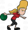 Clipart Woman Bowling Image