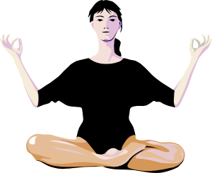Woman Practising Yoga Clip Art