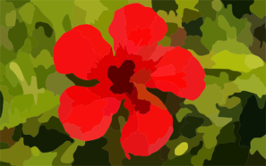 Red Hibiscus Dsc Clip Art