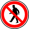 No Walking Pedestrians Clip Art