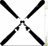 Crossed Skis Clipart Image