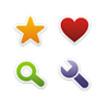 Colorful Stickers Part 2 Icons Set 4x32 Preview Image
