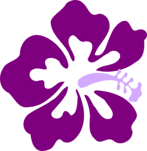 Purple Hibiscus2 Clip Art