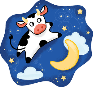 The Cow Jumped Over The Moon Clipart Image