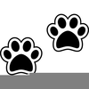 Free Paw Print Outline Clipart Image