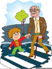 Helping The Elderly Clipart Image