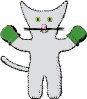 Kitten With Mittens Clip Art