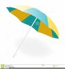 Beach Chair And Umbrella Clipart Image