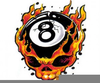 Flaming Billiard Clipart Image