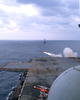 Uss Essex (lhd 2) Launches One Of The Ship S Sea Sparrow Rim-7 Surface-to-air Missiles During A Training Exercise. Image