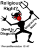 147 Devil Hiding  Clip Art