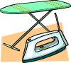 Ironing Board And Iron Clip Art