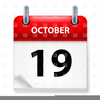 October Calendar Clipart Free Image