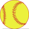 Yellow Softball Free Clipart Image